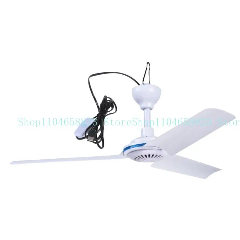 652f 19,6 -Zoll -USB -Fan Camping -Zelt -Fan für Outdoor- und Home Deckenventilator