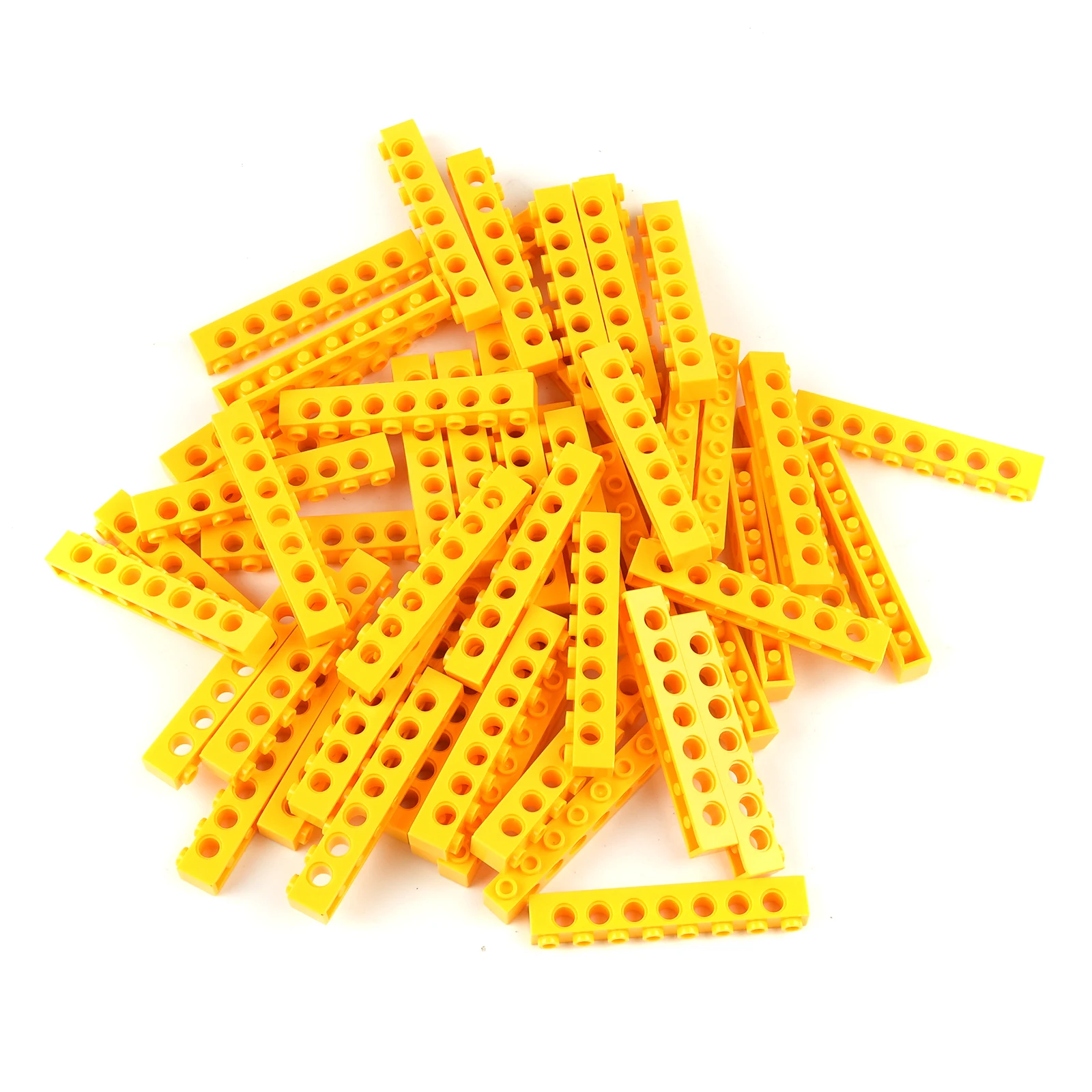 20 piezas tecnología de agujeros de haz amarillo piezas de bloques de construcción MOC 2730/3894/3700/6541/3895 montaje perforado accesorios de ladrillos de juguete