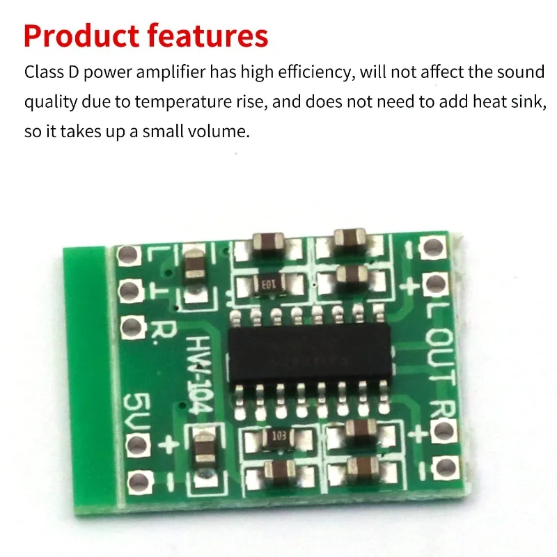 5-20 szt. PAM8403 Mini Płytka Wzmacniacza Mocy 2-Kanałowy Stereo Moduł Wzmacniacza Audio dla Arduino 2.5V-5.5V 2*3W Zasilanie USB — zdjęcie produktu 6