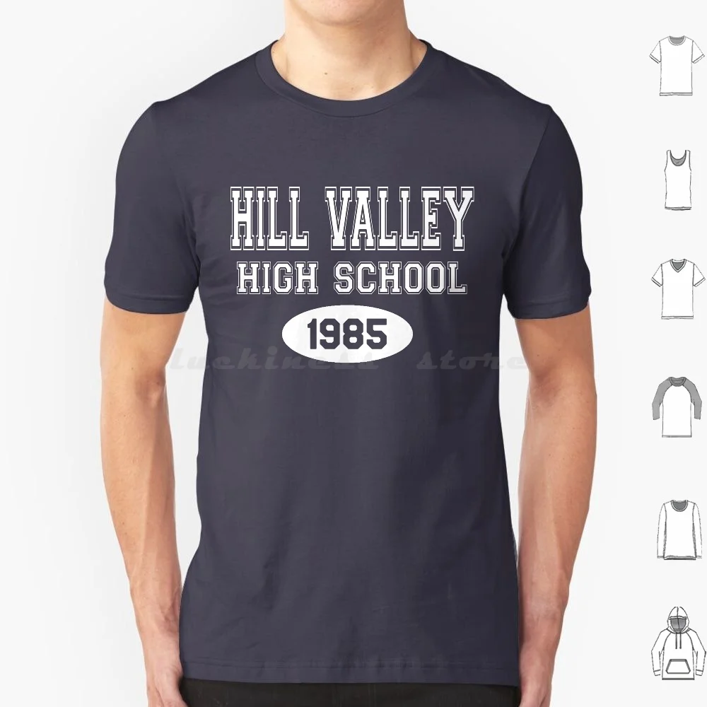 تي شيرت Hill Valley High School 1985-العودة إلى المستقبل تي شيرت للرجال والنساء والأطفال 6xl Hill Valley High School Hill Valley العودة إلى The