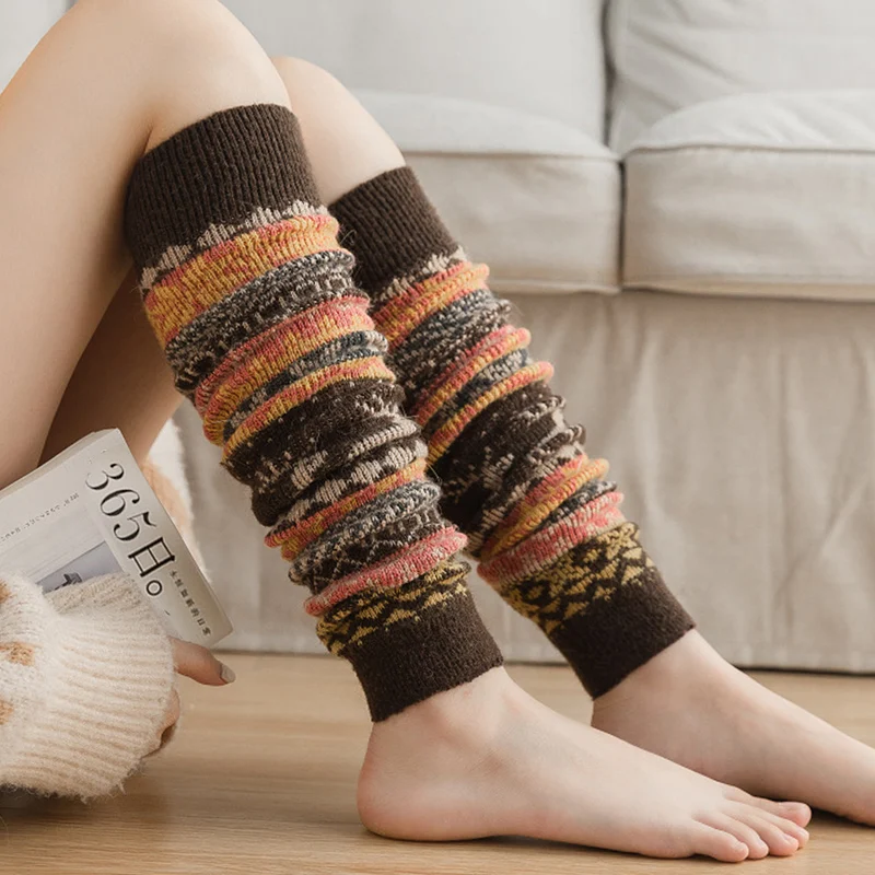 

Retro Socks Over-knee Kneepad Rabbit Wool High Socks Leg Socks For Autumn And Winter Warm Mid-tube Stacked Leg Warmers