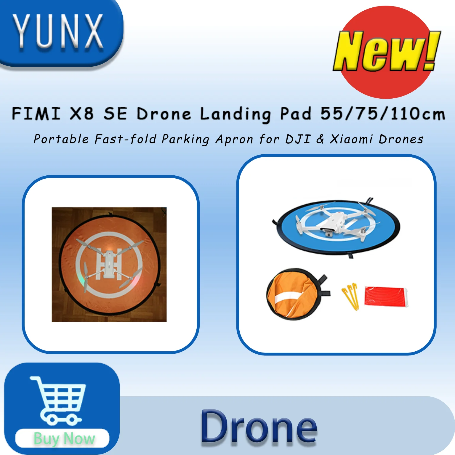 

Portable Fast-fold FIMI X8 SE Landing Pad Drone Parking Apron 55cm 75cm 110cm Take Off Landing Station for Xiaomi DJI Drones