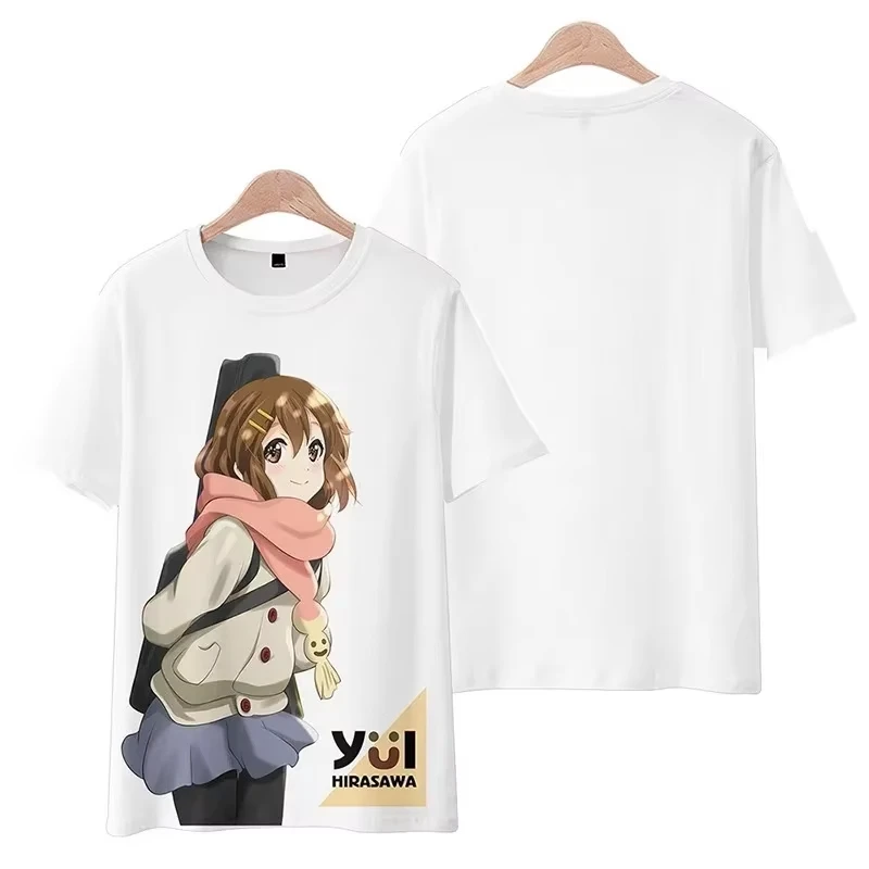 Unisex Kawaii Cosplay Anime T-Shirt, K-ON Graphic Print Featuring Yui, Mio, Ritsu, Mugi and Azusa Women And Men T-Shirt