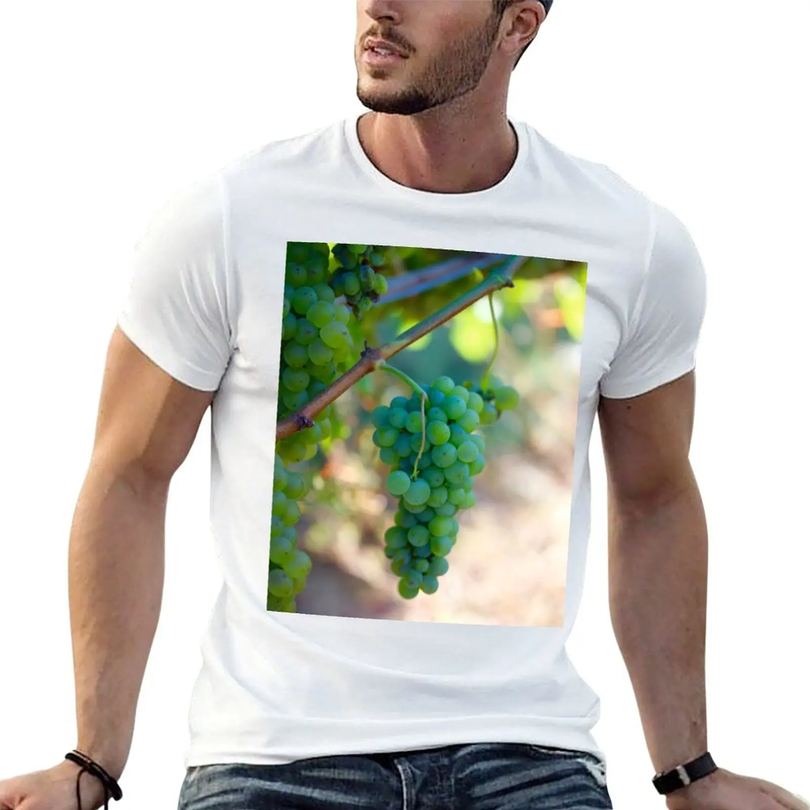 Camiseta Sauvignon Blanc Grapes para hombre, camiseta de diseñador, camiseta gráfica de lujo para hombre