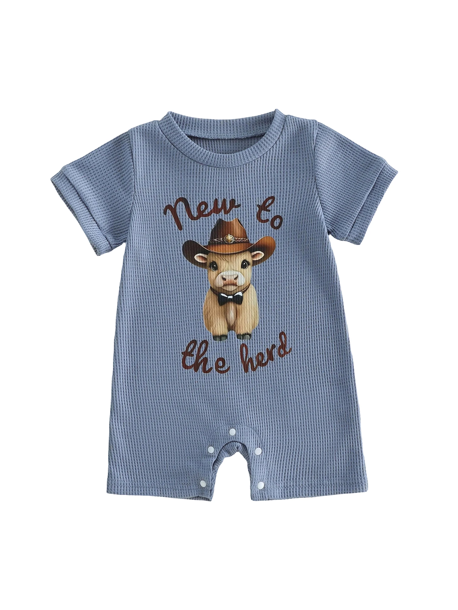 

Комбинезоны для младенцев с милым животным принтом и застежкой на кнопках для удобной смены подгузников - очаровательные комбинезоны в западном стиле для мальчиков