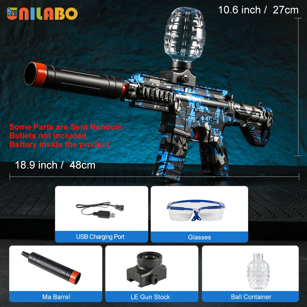 M416 elektrisch blasterpistoolspeelgoed, oplaadbaar automatisch buitenspeelgoed voor teamfamilieactiviteiten, perfect cadeau (kogels exclusief)