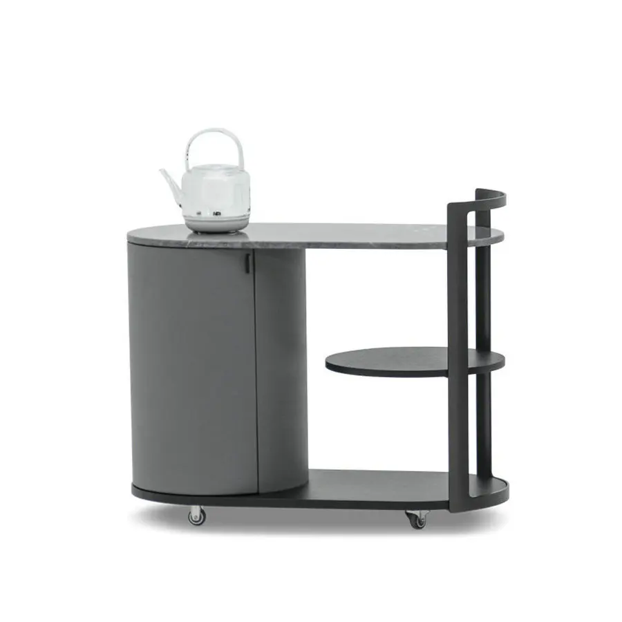 

✗ Роскошный современный дизайнерский передвижной журнальный столик для гостиной, круглый мраморный кофейный столик, металлический приставной столик с местом для хранения для спальни