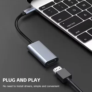 Typ -C -Adapter für HDMI 4K USB C USB3.1 HDTV Männliches Fame -Kabel für MacBook Tablet TV -Laptop 6 Haupt USB -Verkaufsvideo - №1