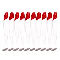 7cm 9cm 12cm 10 Pcs / Bag T-tail Soft Bait Red Head White Bionic Bait Fishing Supplies