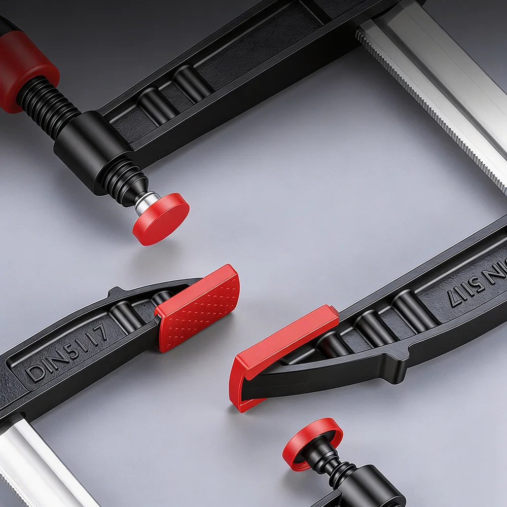 Hochleistungs-F-Klemme mit Schnellverschluss für Holzbearbeitung, Metallbefestigung, Hochfeste Tischler-, Industrie- und DIY-Handwerkzeuge – Detail 10