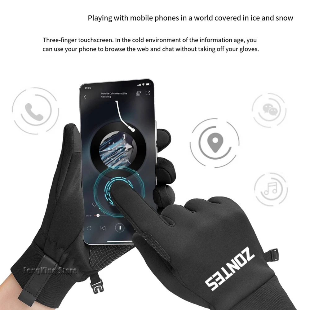 

For ZONTES 368g G1-125 368G 350 GK Knight gloves, outdoor cycling sports, touch screen, anti slip, windproof, waterproof gloves