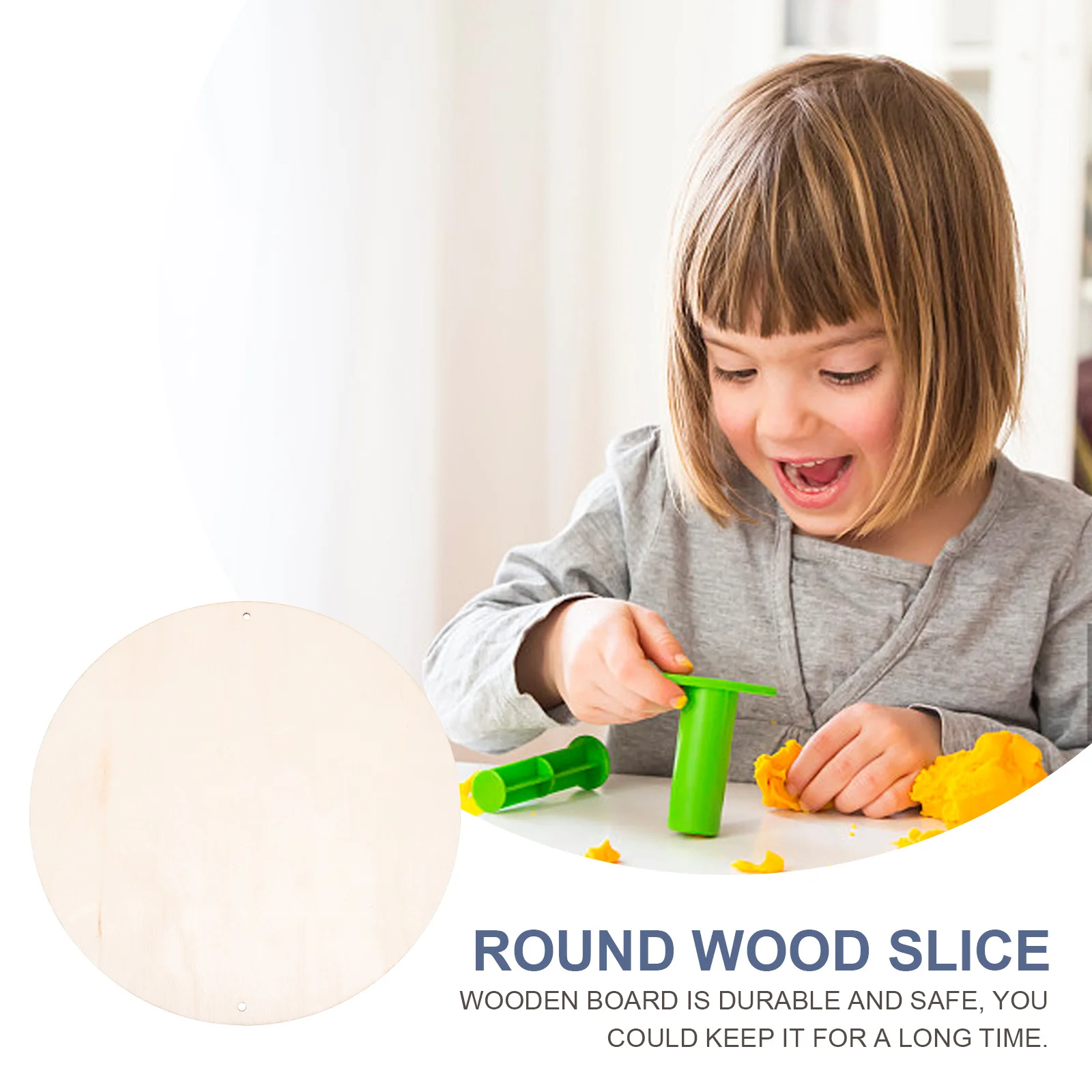 

Round Wooden Board Unfinished Blank Diy Clay Plank Lightweight Natural Wood Slice For Handmade Pendant Craft Supply Sewing Craft