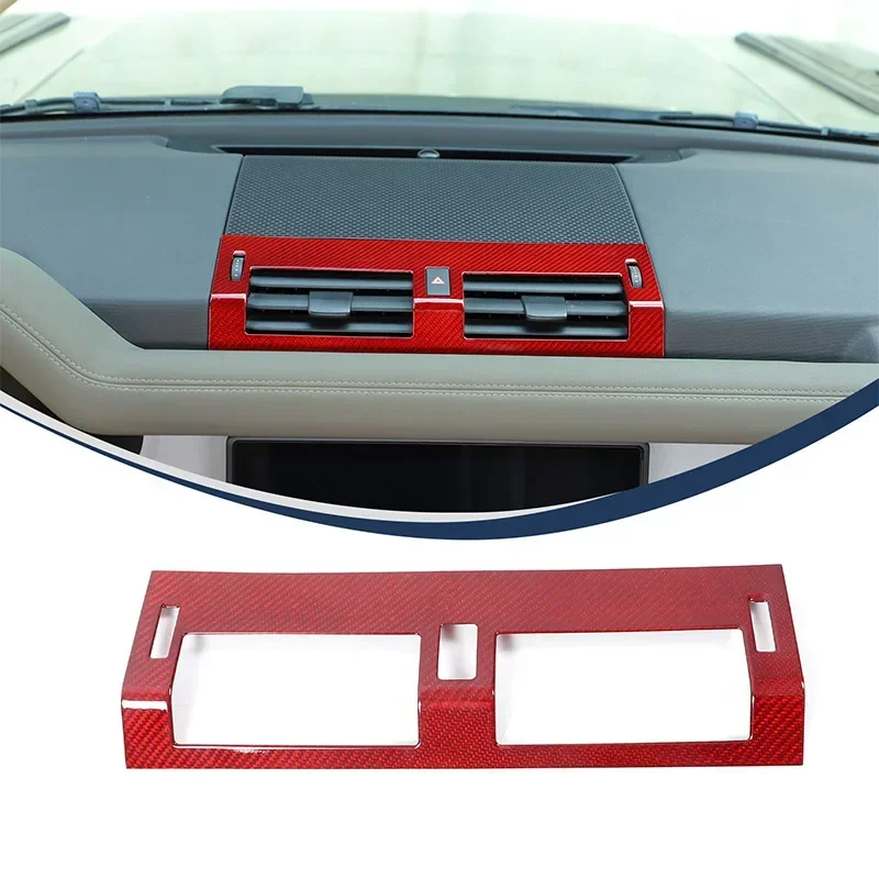 

For Land Rover Defender 110 2020-2024 Real Carbon Fiber Red Car Center Console Air Outlet Vent Frame Trim Sticker Car Accessorie