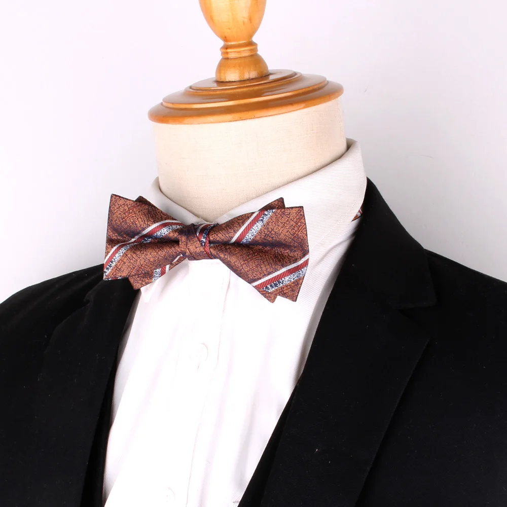 Laço listrado para homens e mulheres, laço floral, nó, laço adulto, laço, gravatas groomsmen bowties, presentes de casamento, moda, novo