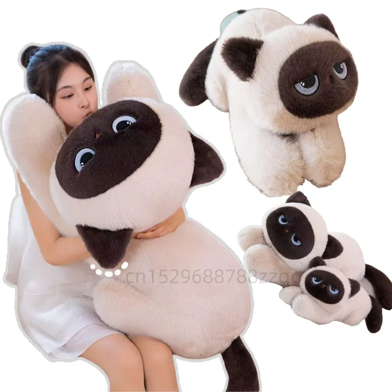 Entzückende Puppen, Katzenpuppe, liege anfällige Haltung, Supe, Stofftiere, Cartoon-Baby, beruhigende Geburtstags-Yortrau-Geschenke, Dekor für Jungen und Mädchen