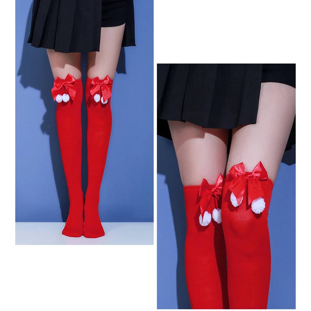 Christmas Socks Overknee Socks Holiday Outfits Comfortable Easy To Match Eye-catching Design Long-lasting Wear