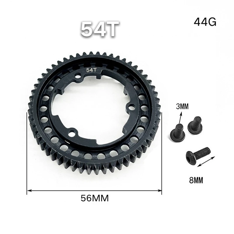 Engranaje recto de acero 54T 6449 para Traxxas 1/5 x-maxx 6S 8S 1/7 XO-1 1/10 e-revo 2,0 VXL nuevo Maxx RC Car upgrade Parts