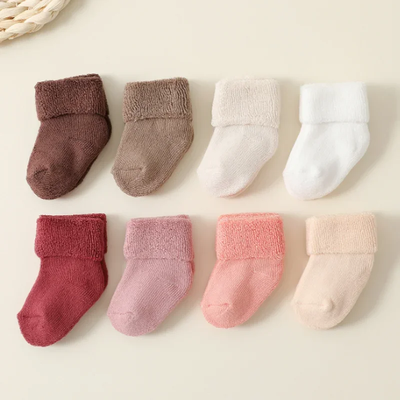3Pair/lot New autumn winter thick warm baby children\'s socks