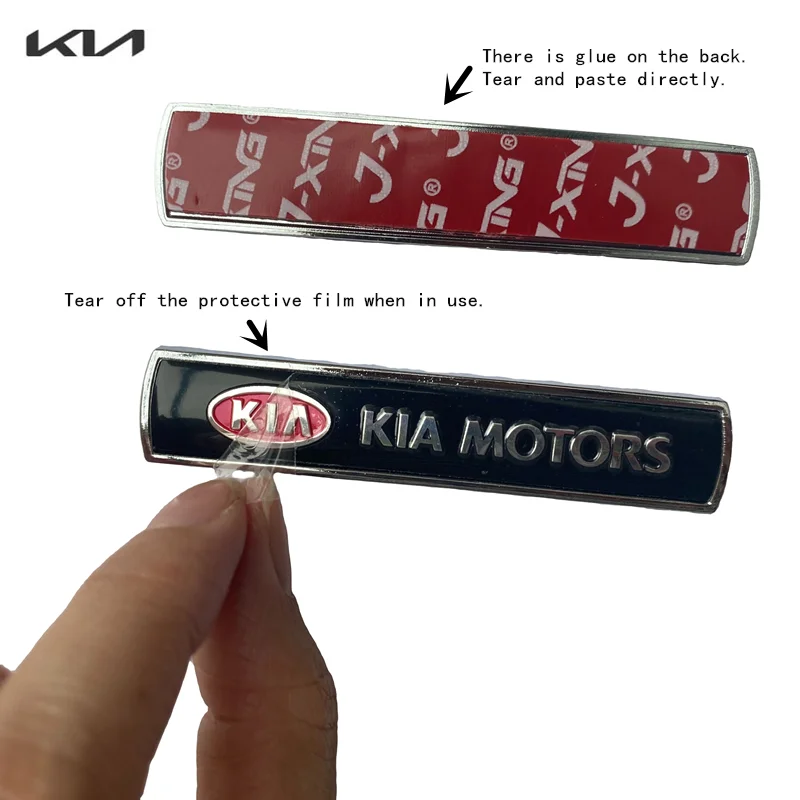 2 pieces For Kia K2 K3 K5 KX3 KX5 KX7 Sportage Souranto Automobile Metal Leaf Plate Side Label Tail Sticker