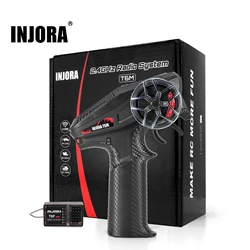 INJORA T6M 2.4GHz Digital Radio Micro Transmitter Remote Control with 6CH Receiver for 1/24 1/18 RC Car