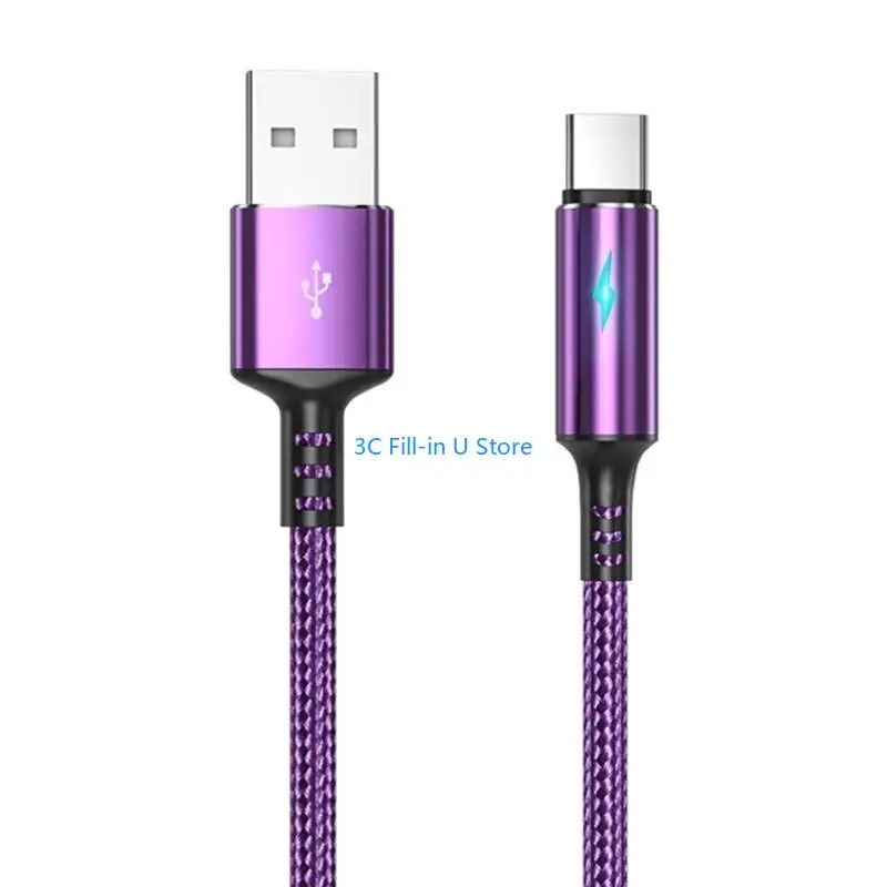 G8ta Cavo tipo C intrecciato intrecciato in nylon durevole adatto cuffie, altoparlanti e dispositivi tipo C rapido