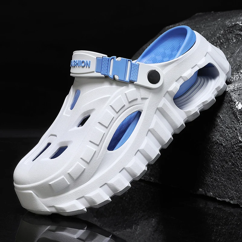 2026 New Mens Sandals Casual Clogs Fashion Thick Bottom Quick-dry Beach Shoes for Men Breathable Hollow-out EVA Garden Shoes