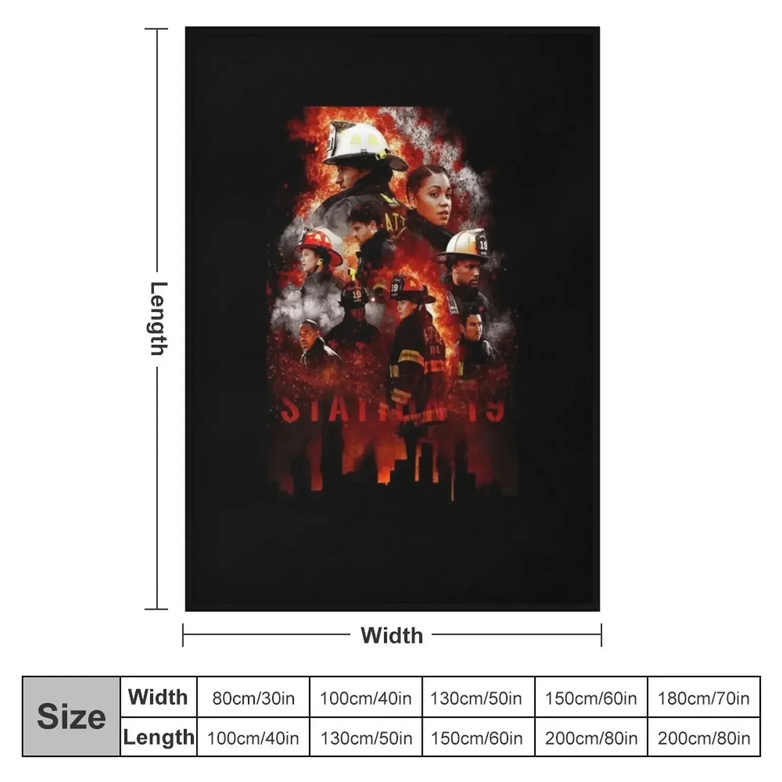 Station 19: Ashes & Embers Throw Blanket couch cozy soft plush fuzzy picnic outdoor blanket