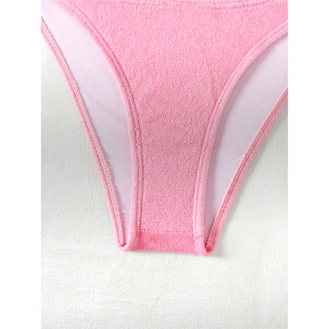 Umwickelbarer Neckholder-Bikini im brasilianischen High-Cut-Stil, Damen-Badebekleidung, zweiteiliger Bikini-Set, Badeanzug, Badebekleidung, Schwimmbekleidung V5341 – Detail 12