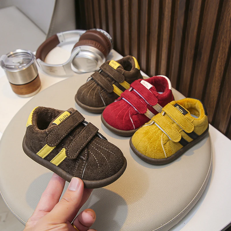

Children's Padded Sneakers 1-12 Years Old Winter Boys Girls Cotton Shoes Lightweight Non-slip Baby Walking Shoes Kids Boots