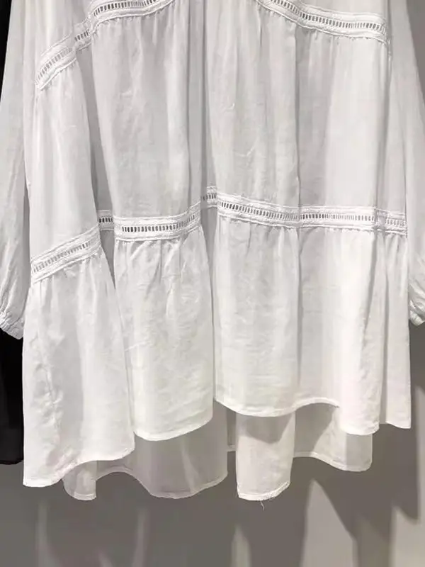 plus maat 300-Pou dames lang Sve irt V-Ne ademend losse dunne zonbescherming top lente zomer faion dames...