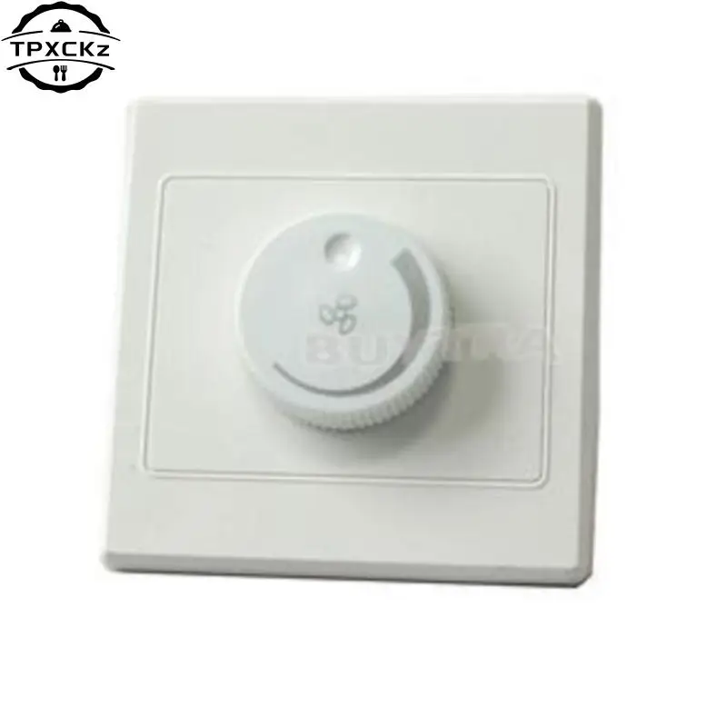 1pc 220V 10A Adjustment Ceiling Fan Speed Control Switch Wall Button Dimmer Switch 'lirunzu