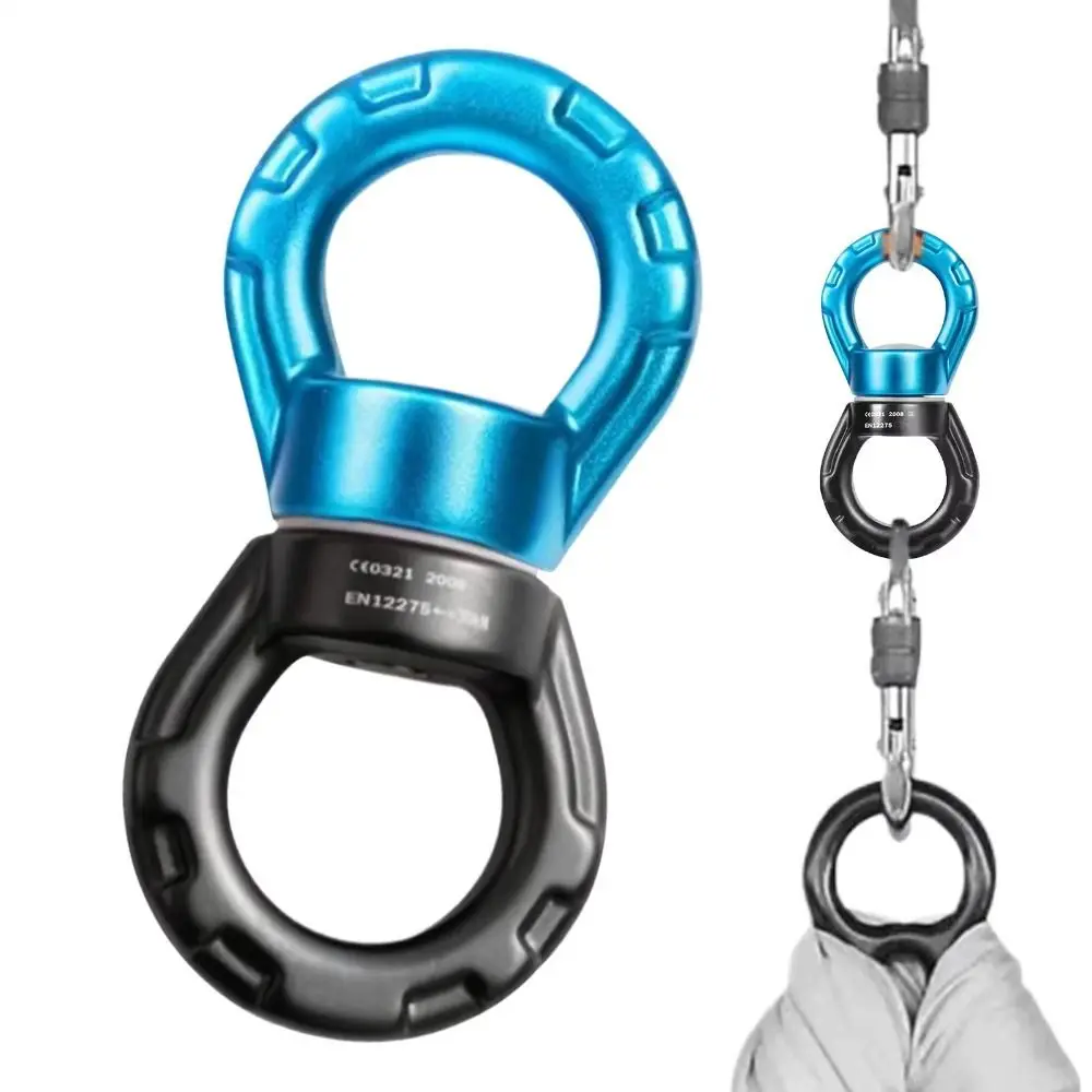 360° Rotation 30kN Swivel Carabiner Heavy-Duty Anti-Tangles Rotating Carabiner Universal Swivel Connector Climbing Ropes view 5