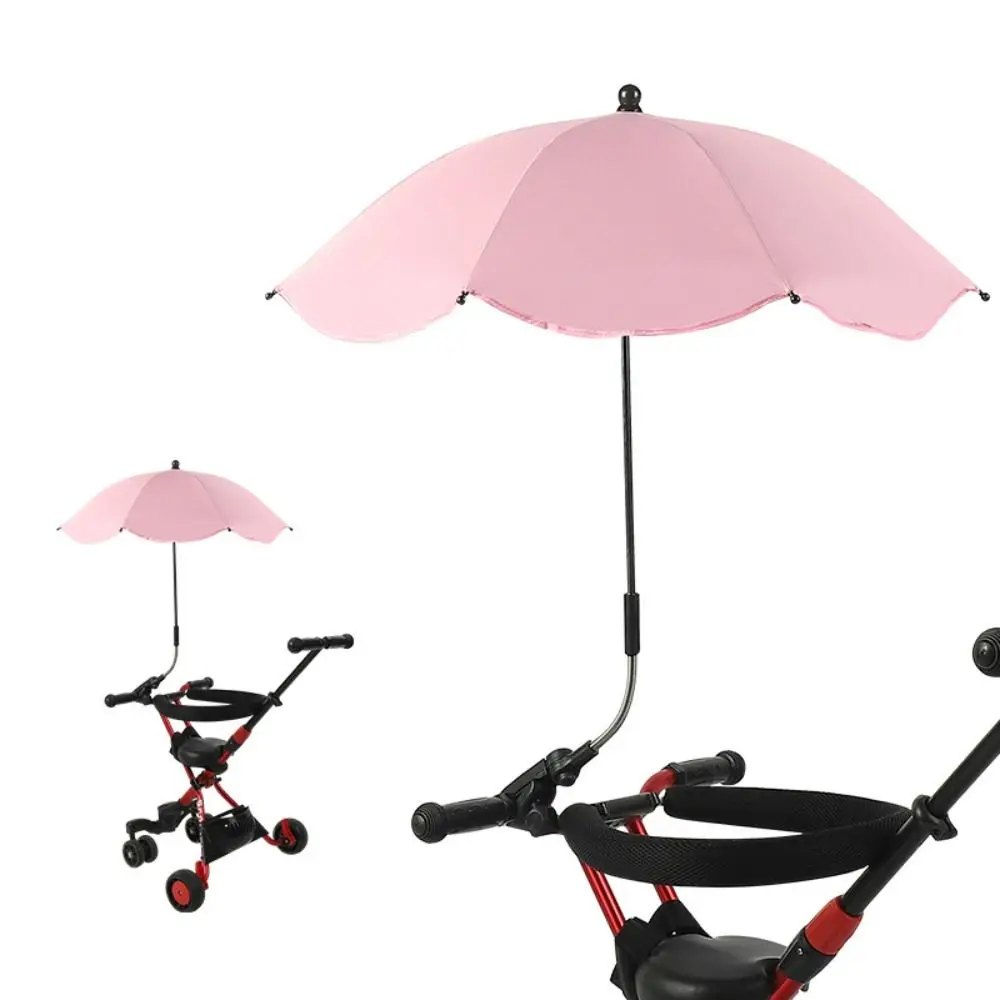 

360° Baby Stroller Folding Umbrella UV Sun Rain Protection Sunshade Baby Pram Parasol Adjustable Outdoor Pushchair Canopy
