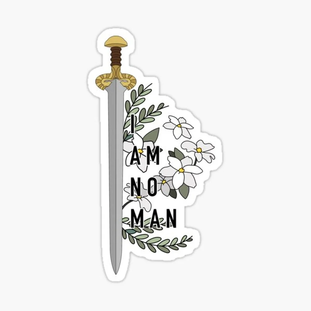 

I Am No Man Sticker for Laptop Decor Bedroom Car Cute Cartoon Art Fashionable Public Suitcase