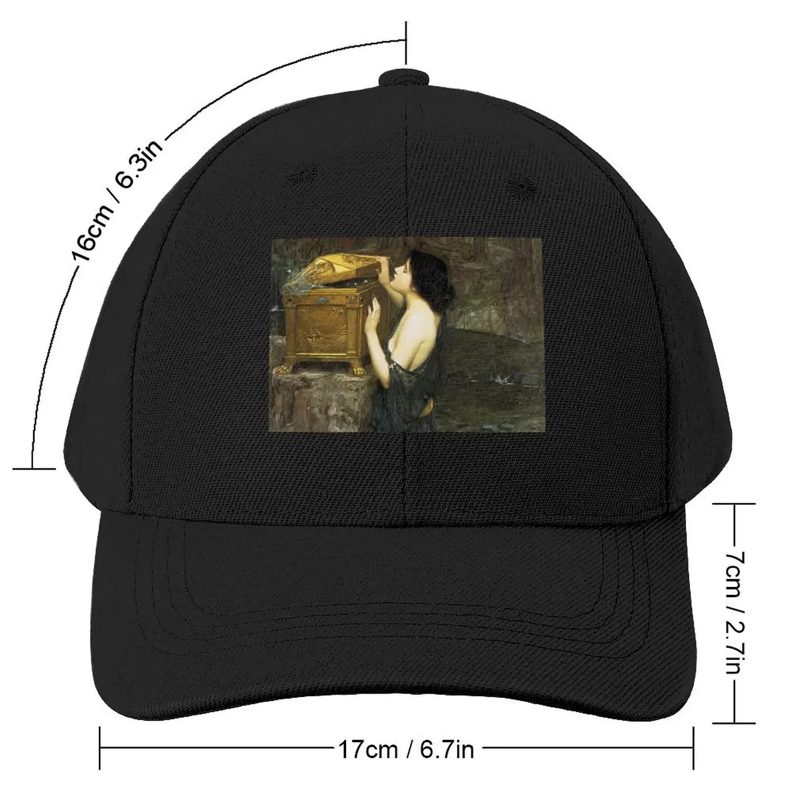 John William Waterhouse - Pandora Baseball Cap Luxury Brand Beach Outing Trucker Cap Hat Man Luxury Baseball For Men Women's