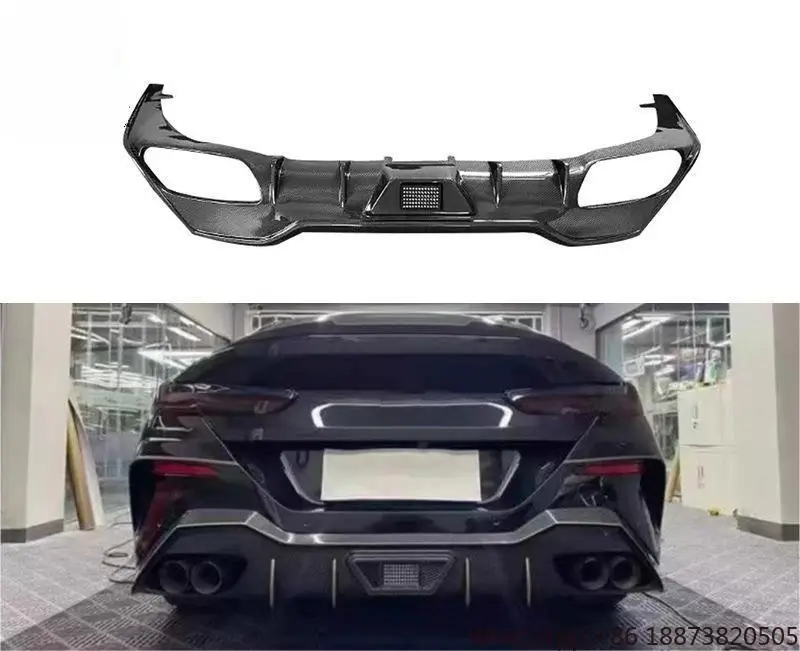 

Wet Carbon Fiber Body Kits Rear Lip Rear Bumper Spoiler Body Kit AC Style Fits For BMW 8 Series G14 G16 2019+