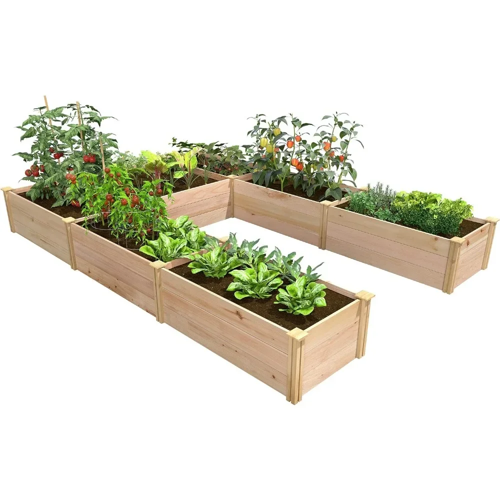 

Outdoor Planter, for Growing Herbs Vegetables Flowers Raised Garden Beds, Outdoor Gardens Planters