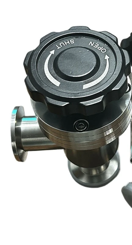 Manual Vacuum Flapper Valve KF16/25/40/50 Stainless Steel 316/304 Angle Valve LType Vacuum Special