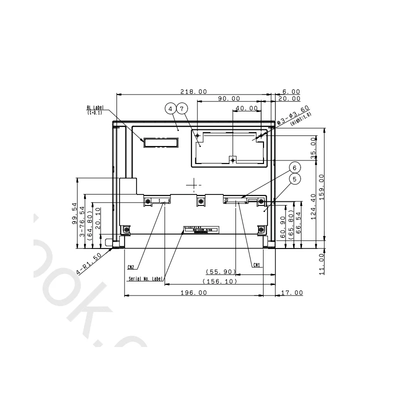 Ortustech COM104T9M12ESS 10.4 Inch Flat Rectangle 800(RGB)×600 Resolution Industrial Display Replacement