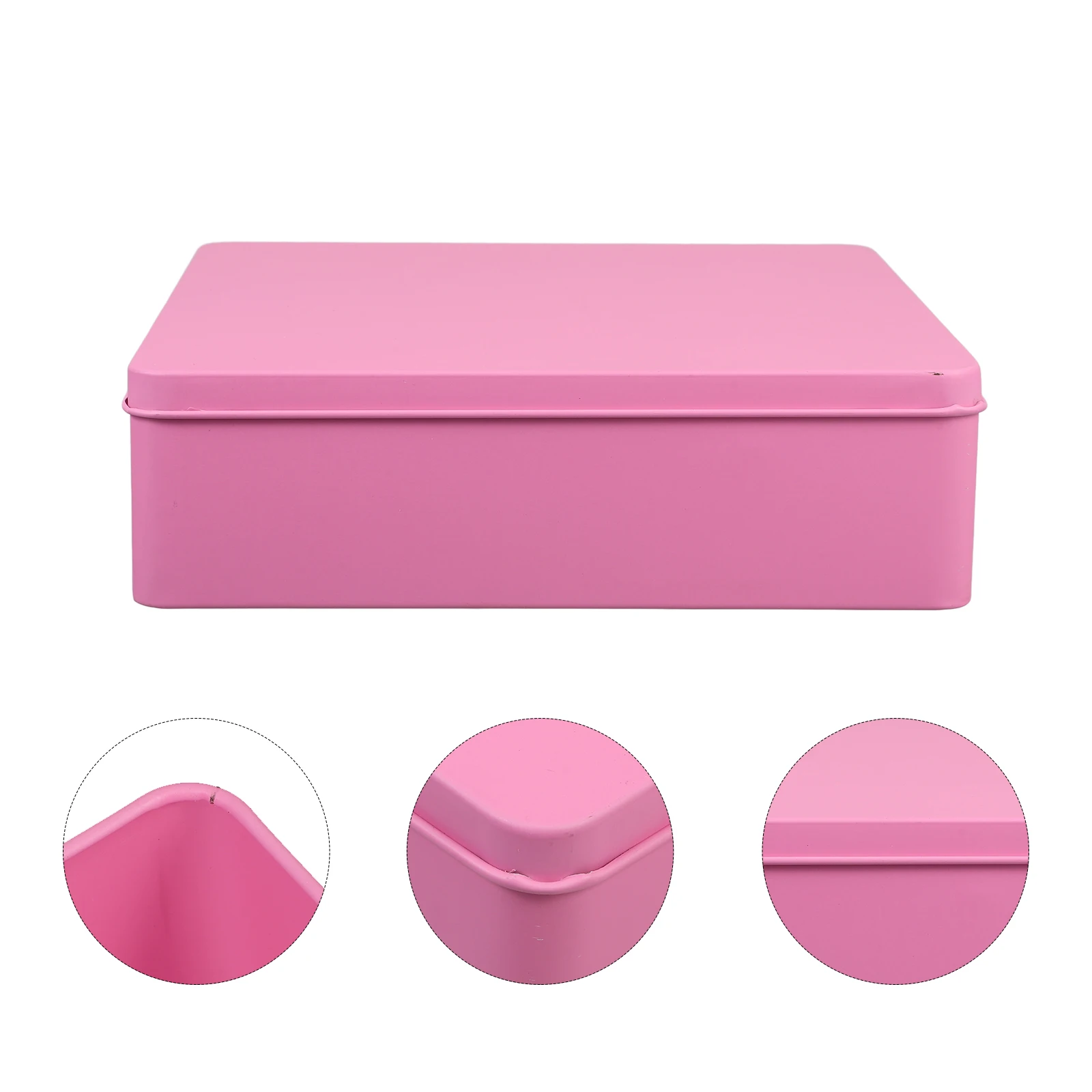 

Extra Large Tin Containers with Lids Storage Box for Candy Cookies Metal Tin Box Space Saving Square Design Home Organization