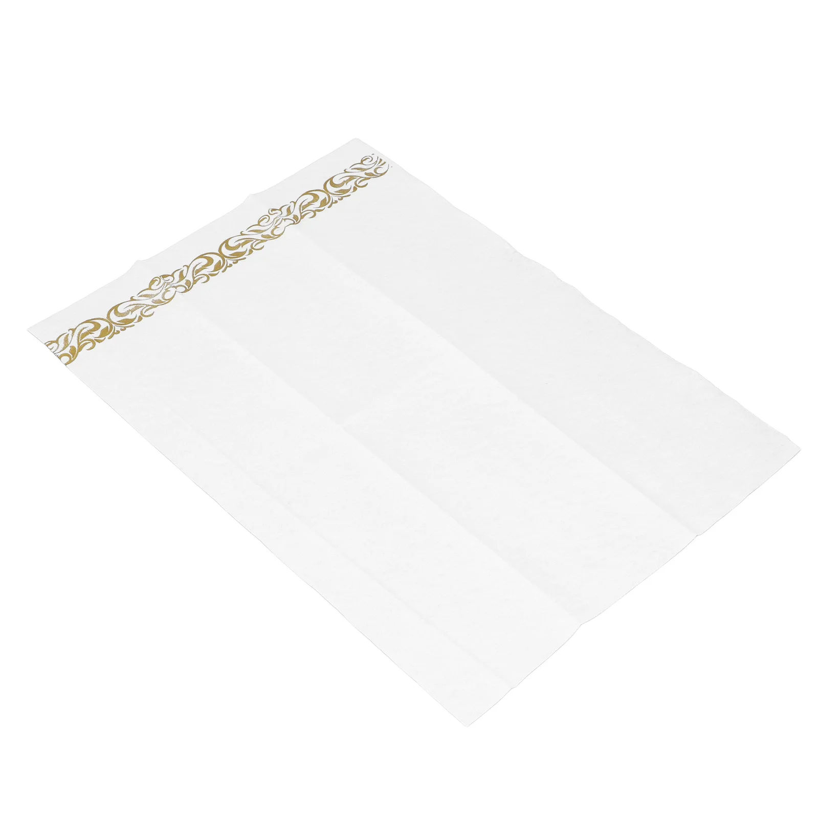 40Pcs Gold Edge Napkin Gold Trim Linen Muslim Napkins Disposable Portable Dinner Napkin For Dinner Party