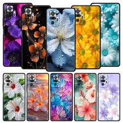 Phone Case For Xiaomi Redmi Note 14 13 12 5G 9S 9 10 11 Pro Plus 4G 9T 14C 13C 12C 10C 9C 9A Soft Cover Beauty Flowers Leaves
