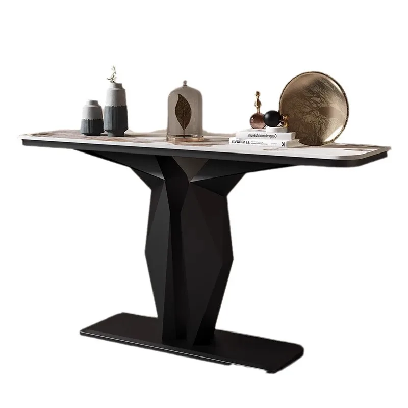 Italian light luxury rock slab entrance table, simple and modern entrance entrance entrance cabinet, front door table