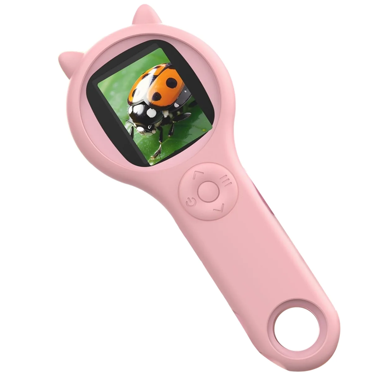 Microscope for Kids - Portable Handheld Magnifying Glass Digital Microscope for Kids Educational Science Toys Pink