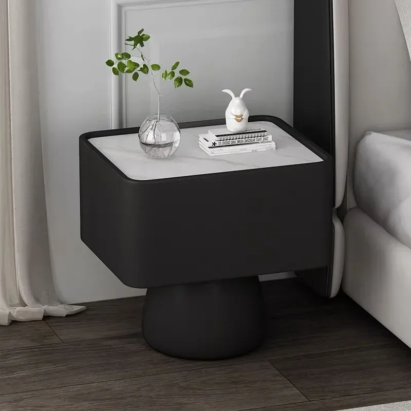

Bedside cabinet Nightstands Mini Small Design European Modern Bedside Table Solid Wood Black Table De Chevet Home Furniture