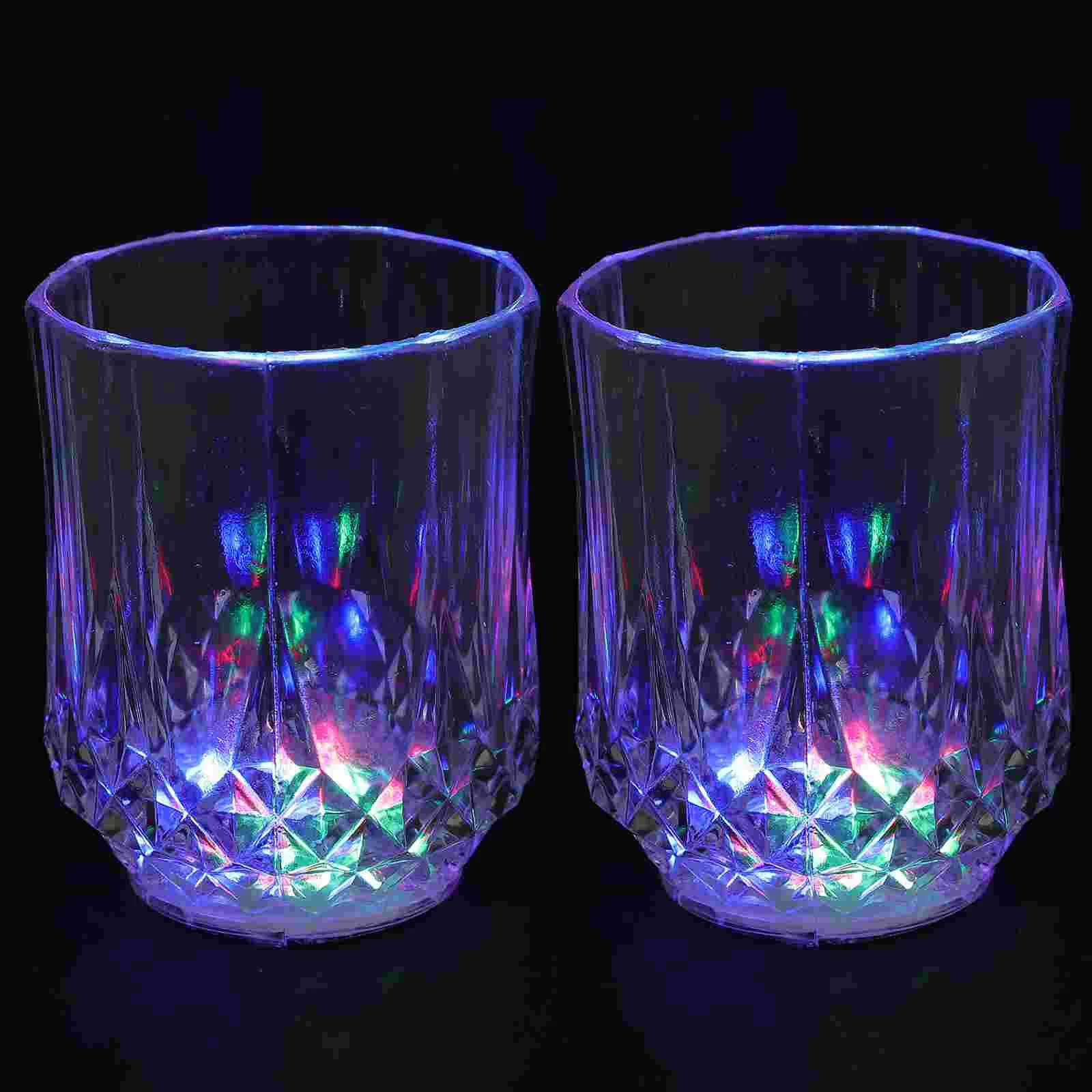 

2 Pcs Glowing Pineapple Cup Bottle Lamp Lights Mug Drinking Tumbler Whisky LED Creative Water Simple