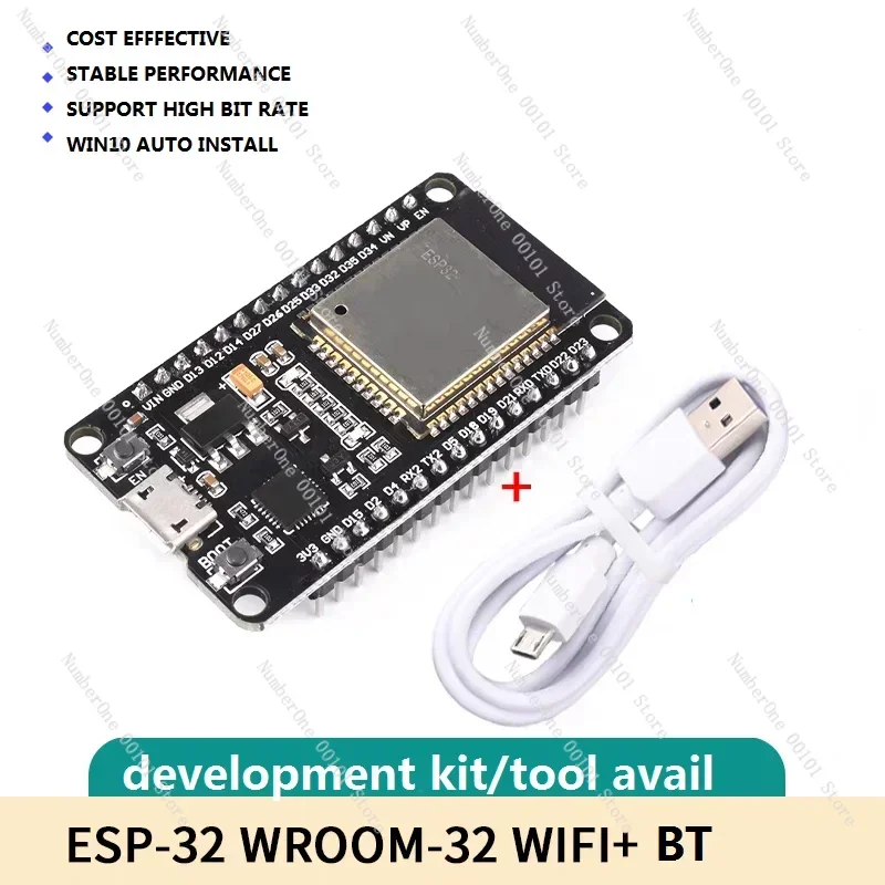 DRSAT ESP-WROOM-32 ESSP132 ESSP1D Development Board 2.4GHz Dual-Mode WiFi + Bluetooth Dual Cores Microcontroller Processor Integ