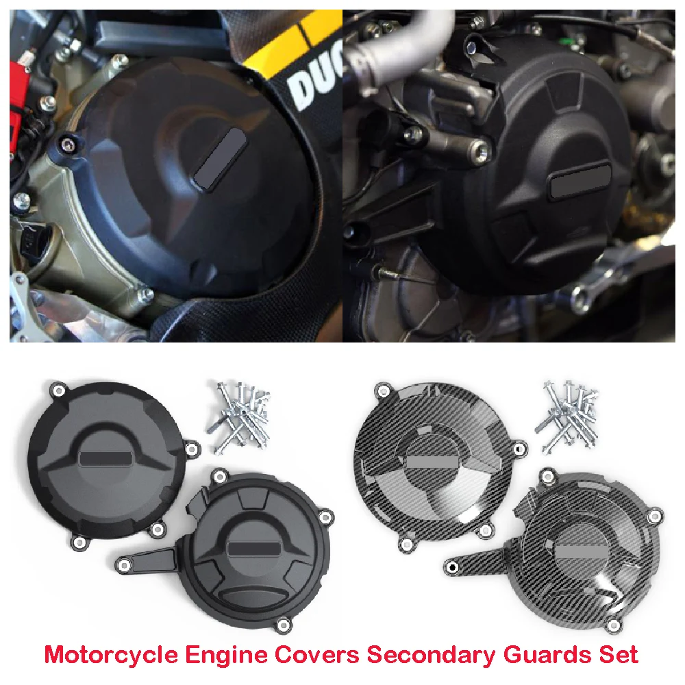 Fit for Ducati 1299 1199 Panigale R S 1299R 1299S 1199S 2012-2019 Motorcycle Secondary Engine Cover Set Protection Guards Kits