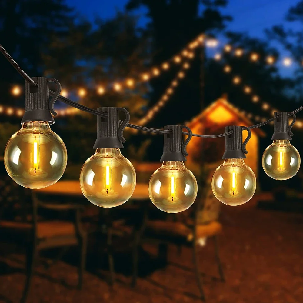 

Outdoor String Lights 50 FT LED G40 Globe Patio Lights Waterproof Christmas Lights for Backyard Porch Balcony Party Xmas Decor