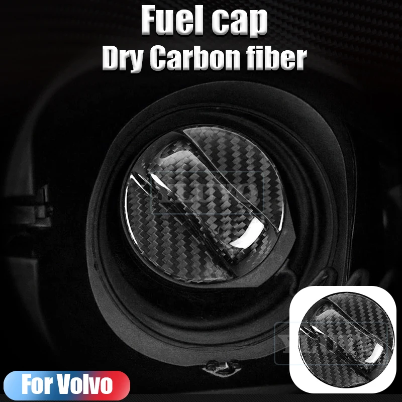 

Real Hard Carbon Fiber For Volvo XC60 XC90 S60 S90 Car inner Fuel Tank Cover Accessories Stickers